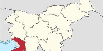 Kaart van karst Slowenië