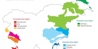 Kaart van Slowenië wyn
