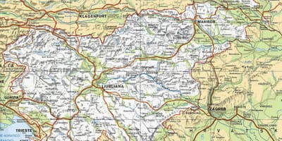 Kaart van terme Slowenië